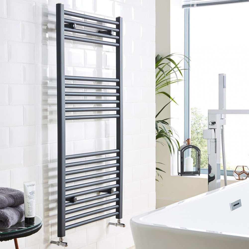 22mm Straight Towel Rail 400mm x 1600mm - Textured Grey