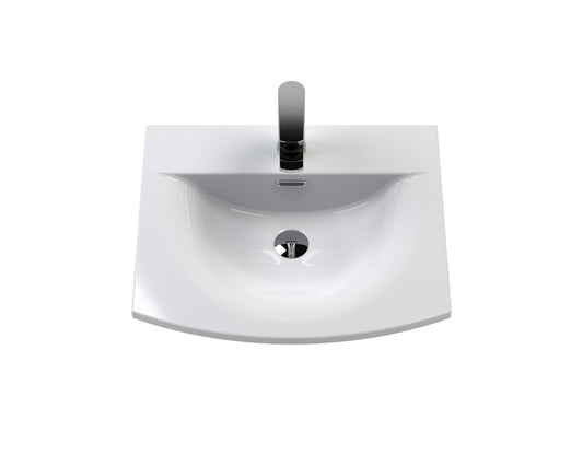 Hudson Reed Urban 500mm Soft Black Floor Standing 2 Door Vanity Unit with Basin