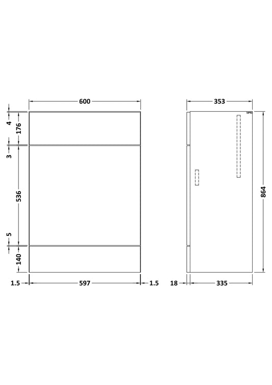 Fusion 600mm W.C. Unit full-depth