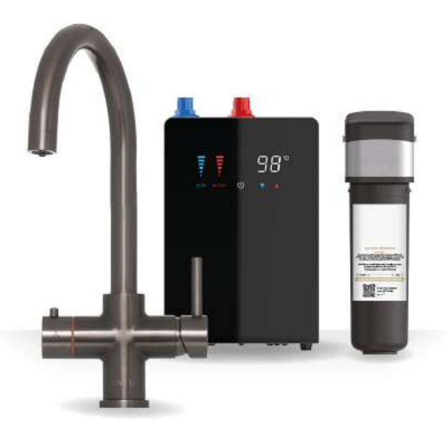 Brewmaster Gunmetal 4-1 square tap with digital tank