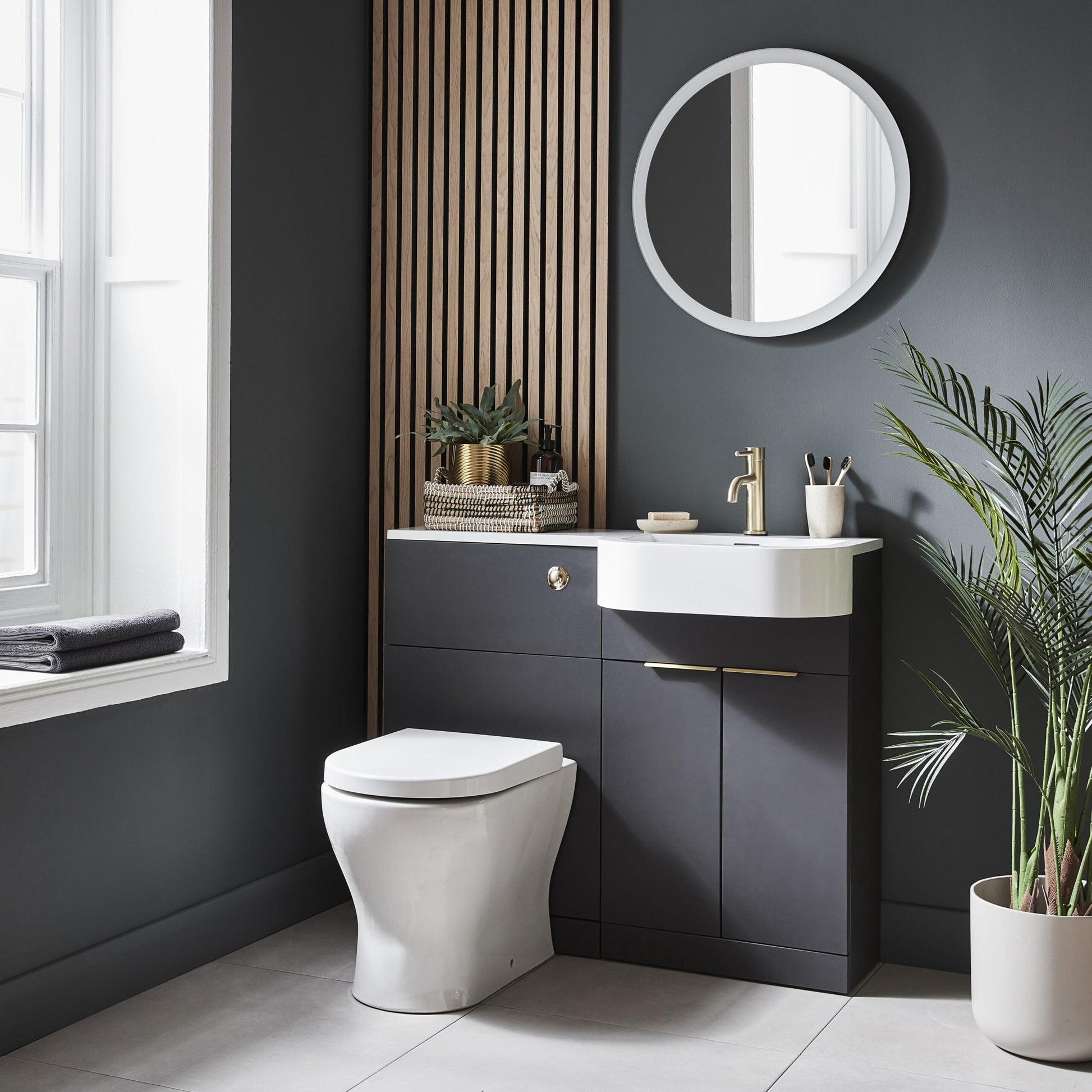 Fusion WC Unit Matt Dark Grey
