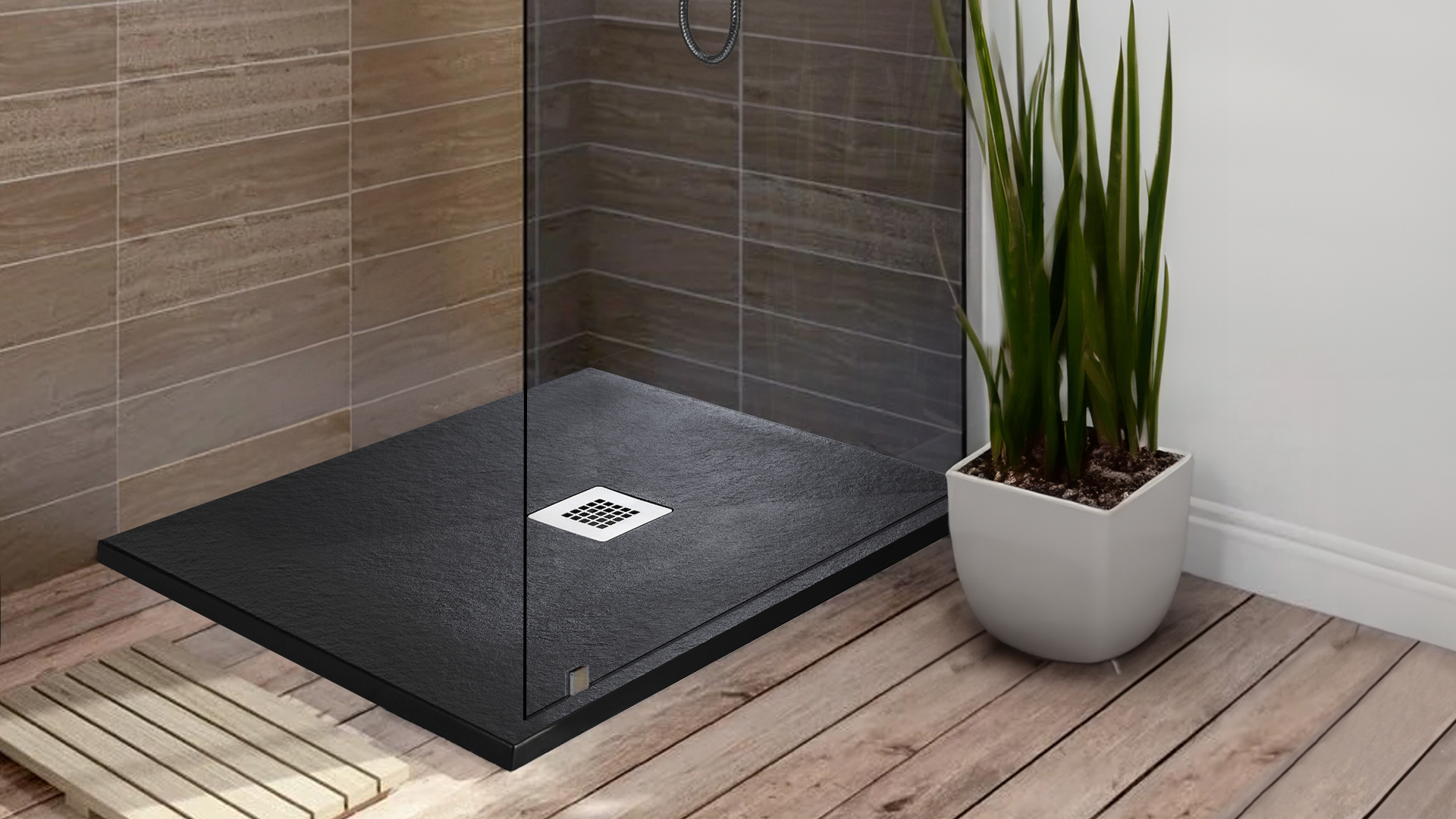 Stone Rectangle Tray - 1400x700mm Black