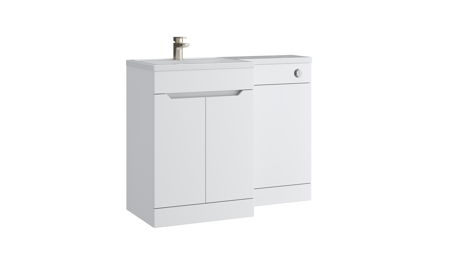 Urban L-Shape WC Unit Matt White