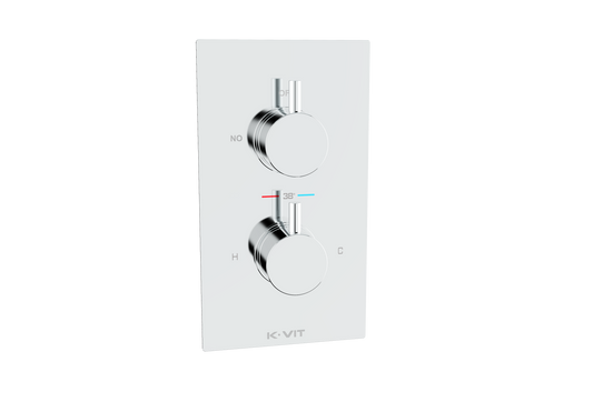 Plan concealed thermostatic shower valve