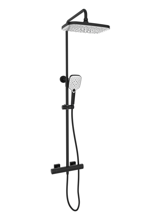 Kolt Shower with Sliding Handset and Drench Head Black