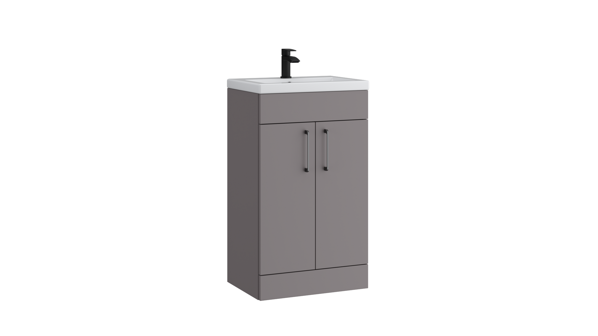 Dove 500mm 2 Door Floor Standing Unit Slate Grey