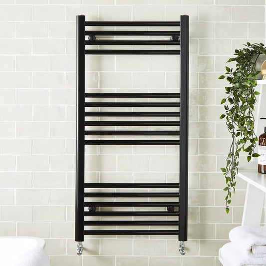 22mm Straight Towel Rail 400mm x 1600mm - Black