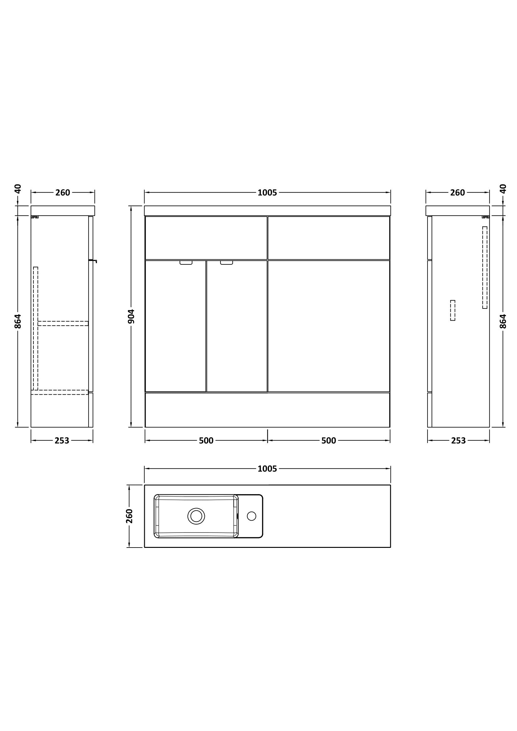 Hudson Reed Fusion 1000mm Charcoal Black Floor Standing 2 Door Vanity & Toilet Combination With Basin