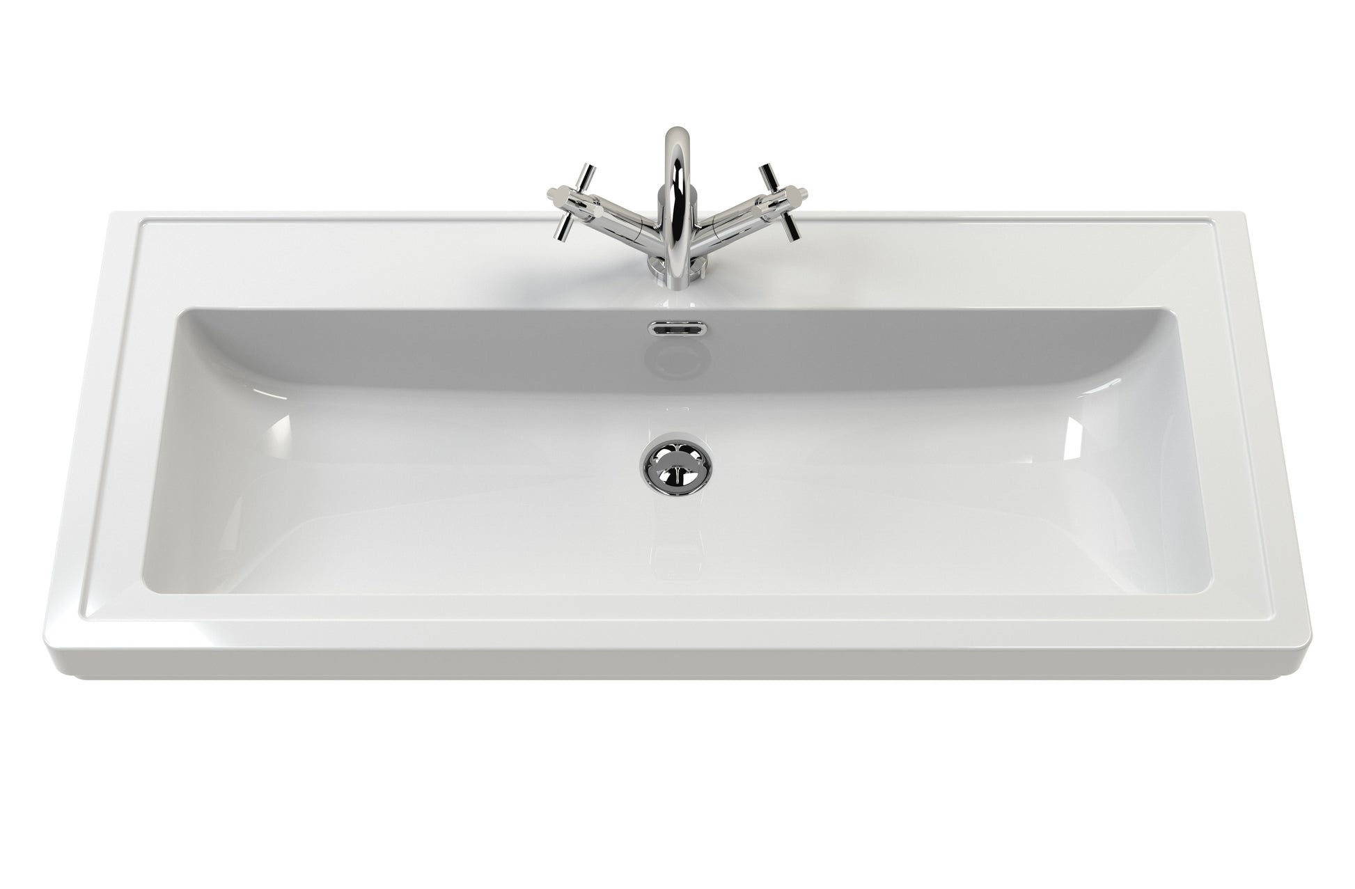 Hudson Reed Lille 600mm Wall Hung 2-Drawer Vanity Unit with 1 Tap Hole Basin