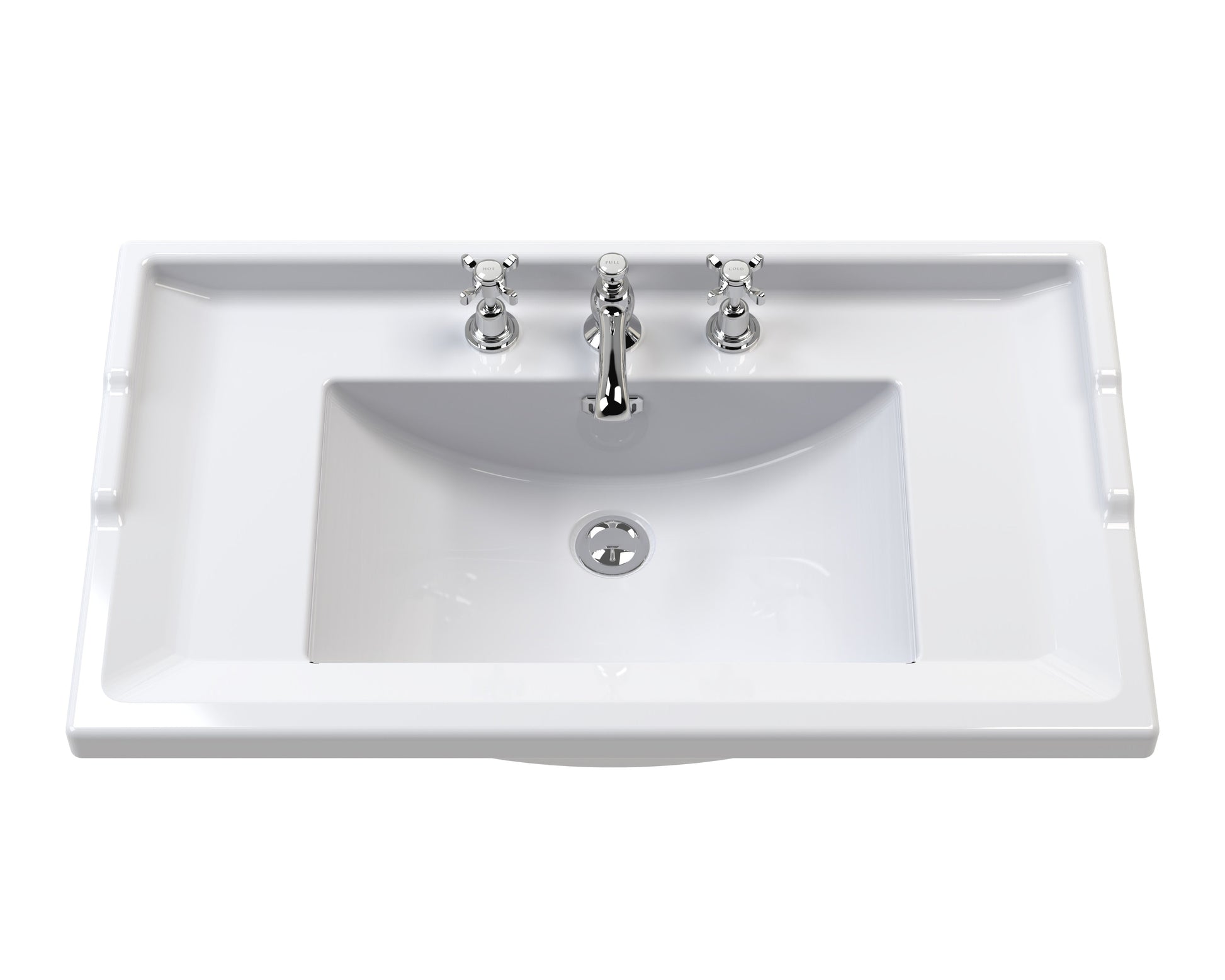 Hudson Reed Old London 600mm Floor Standing 2 Door Vanity Unit With 3 Tap Hole Ceramic Basin