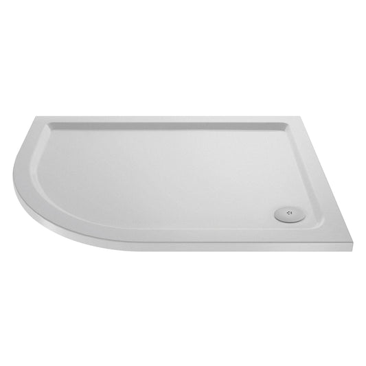 Slip Resistant Offset Quadrant Slimline Shower Tray Left Hand 1000 x 800mm