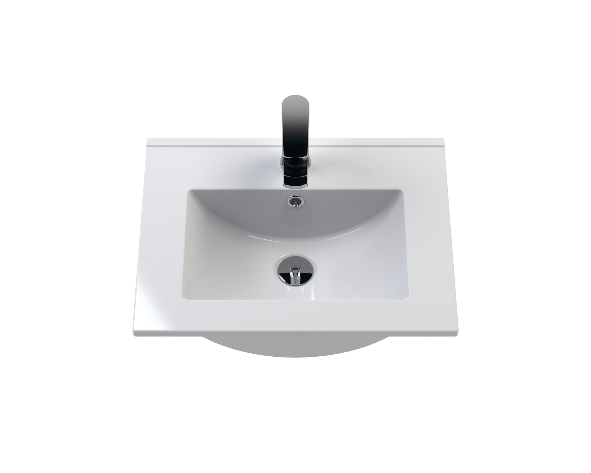 Hudson Reed Fluted 500mm Satin Blue Wall Hung 2-Drawer Vanity Unit With Basin