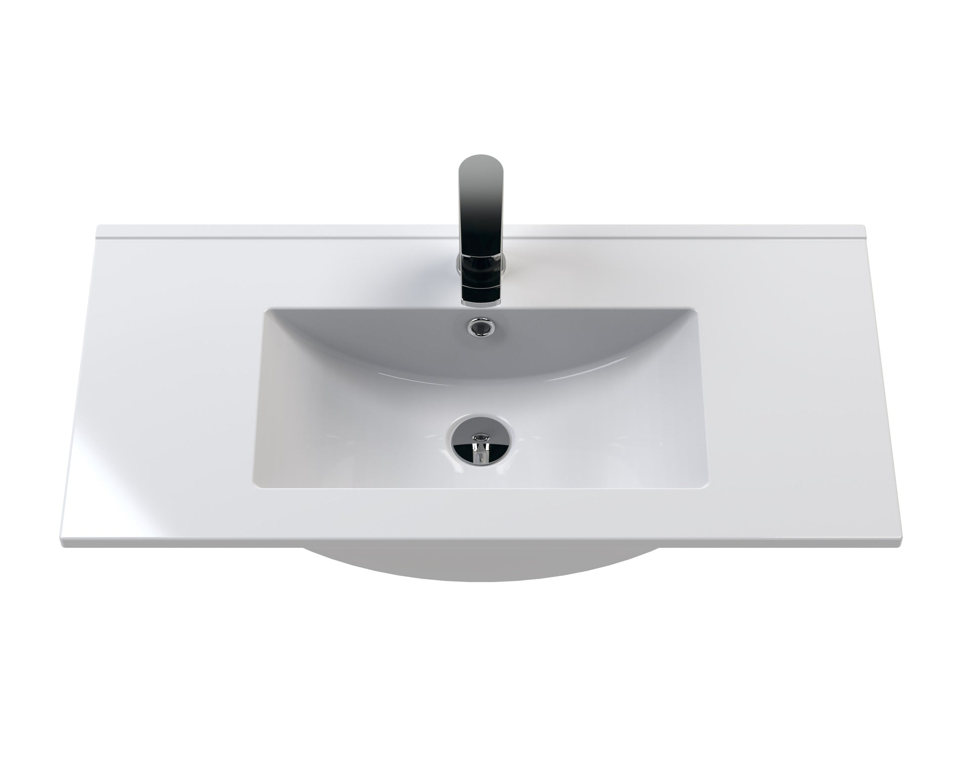 Hudson Reed Fluted 800mm Wall Hung Single Drawer Vanity With Ceramic Basin