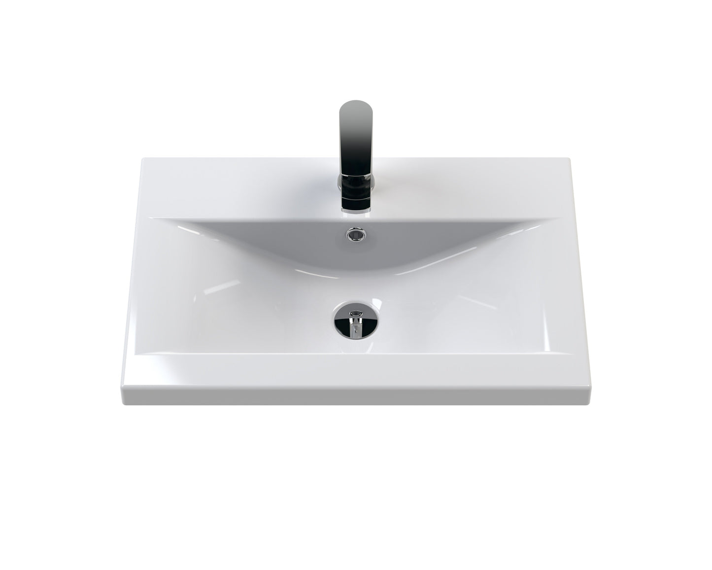 Hudson Reed Fluted 600mm Wall Hung Single Drawer Vanity With Basin