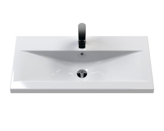 Urban Wall Hung 2 Drawer Vanity & Mid-Edge Ceramic Basin, 800mm