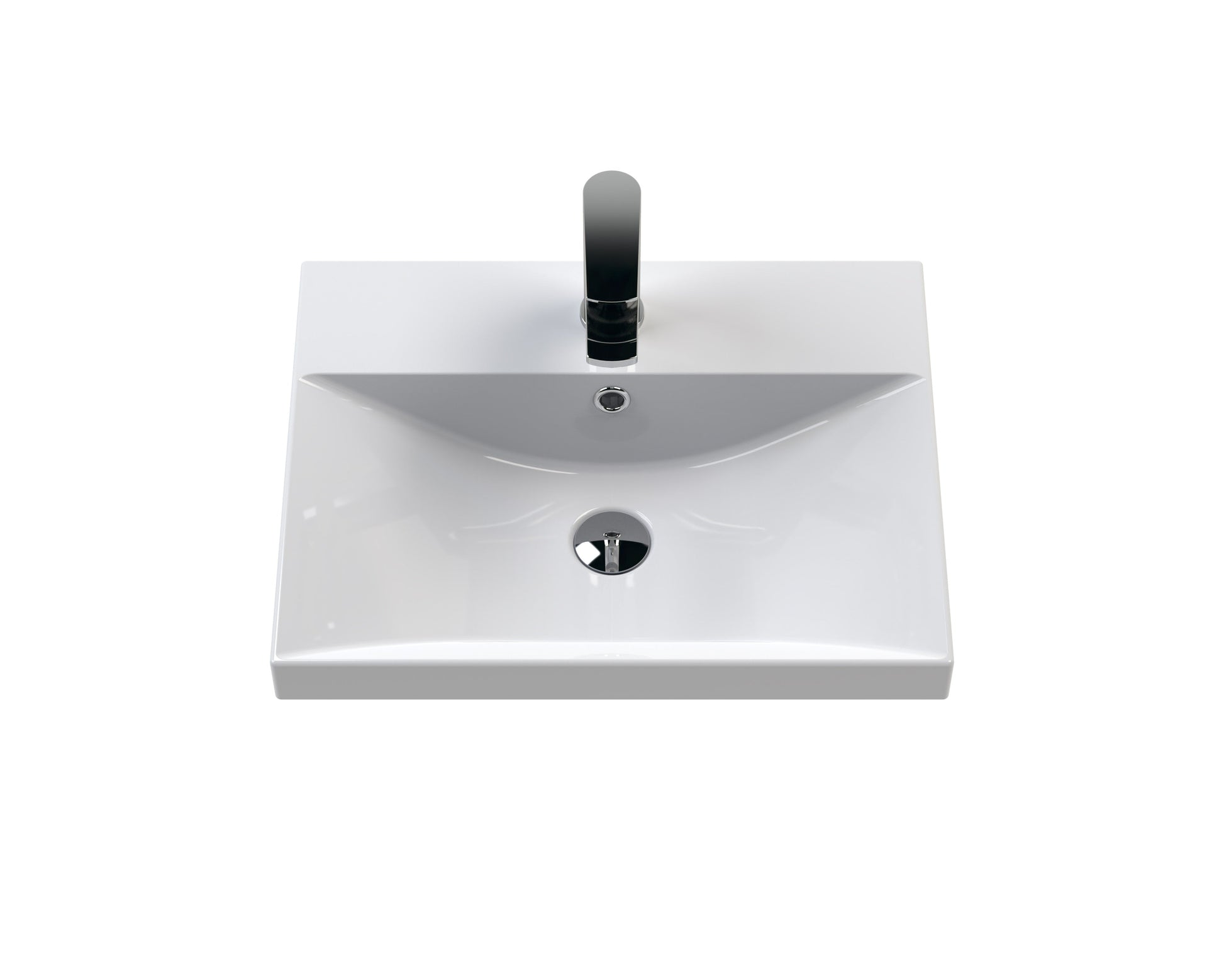Hudson Reed Fluted 500mm Satin Green Wall Hung Single Drawer Vanity and Basin