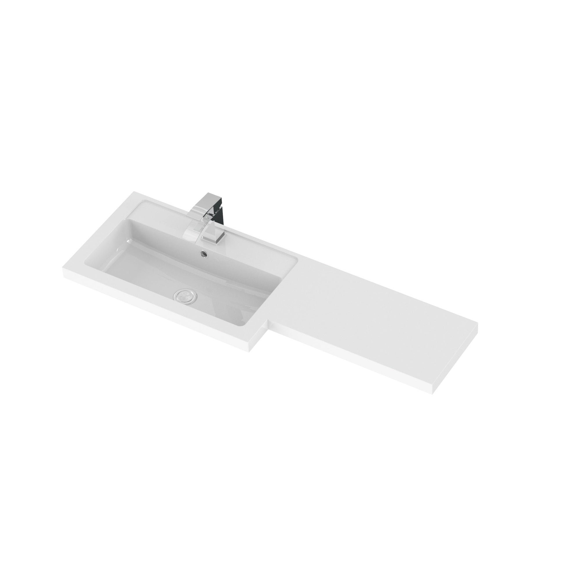 Hudson Reed Fusion Charcoal Black 1100mm Floor Standing Left Hand Basin & Toilet Combination With Handles