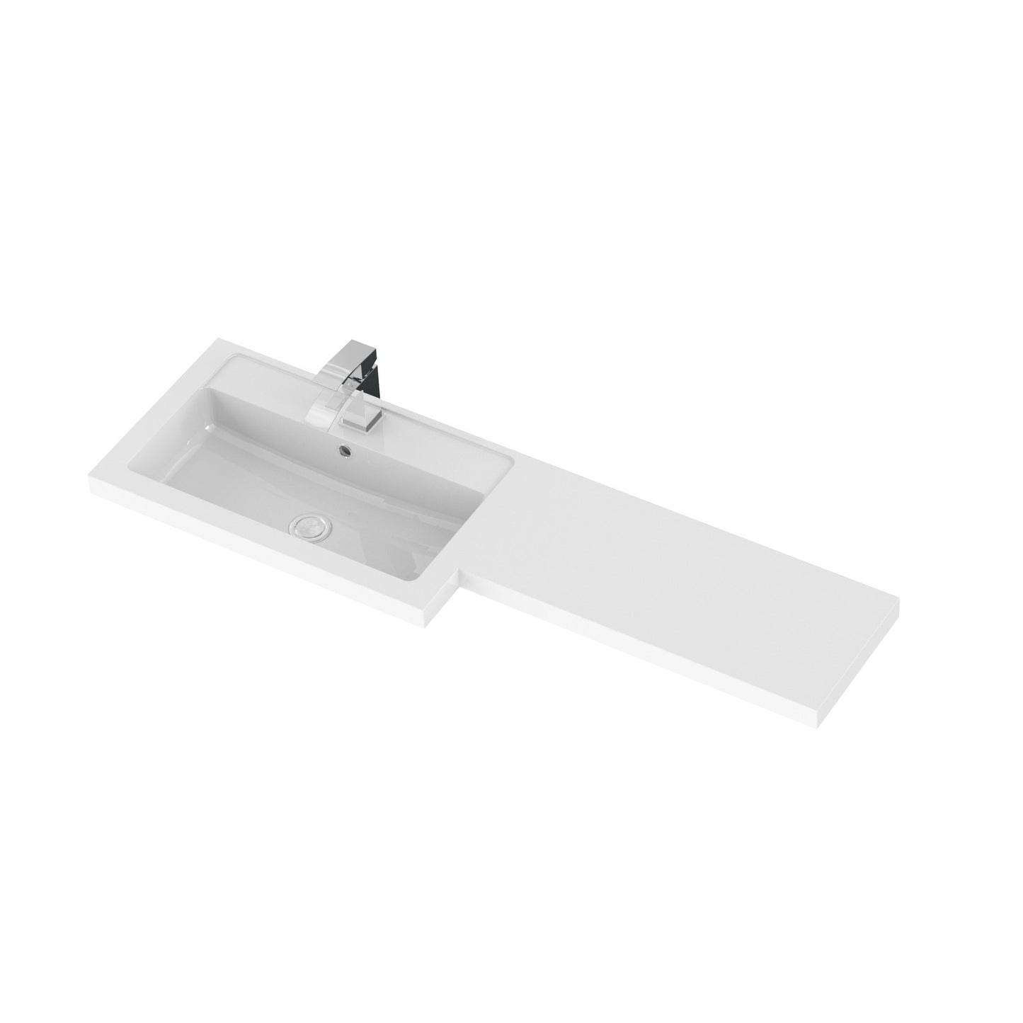 Hudson Reed Fusion 1200mm Anthracite Woodgrain Floor Standing 2 Door Left Hand Vanity Basin Combination