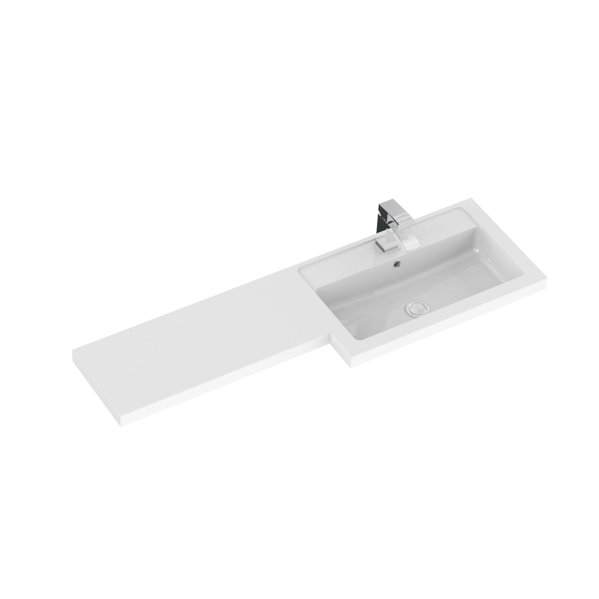Hudson Reed Fusion 1200mm Anthracite Woodgrain Vanity Basin & Toilet Right Hand Combination