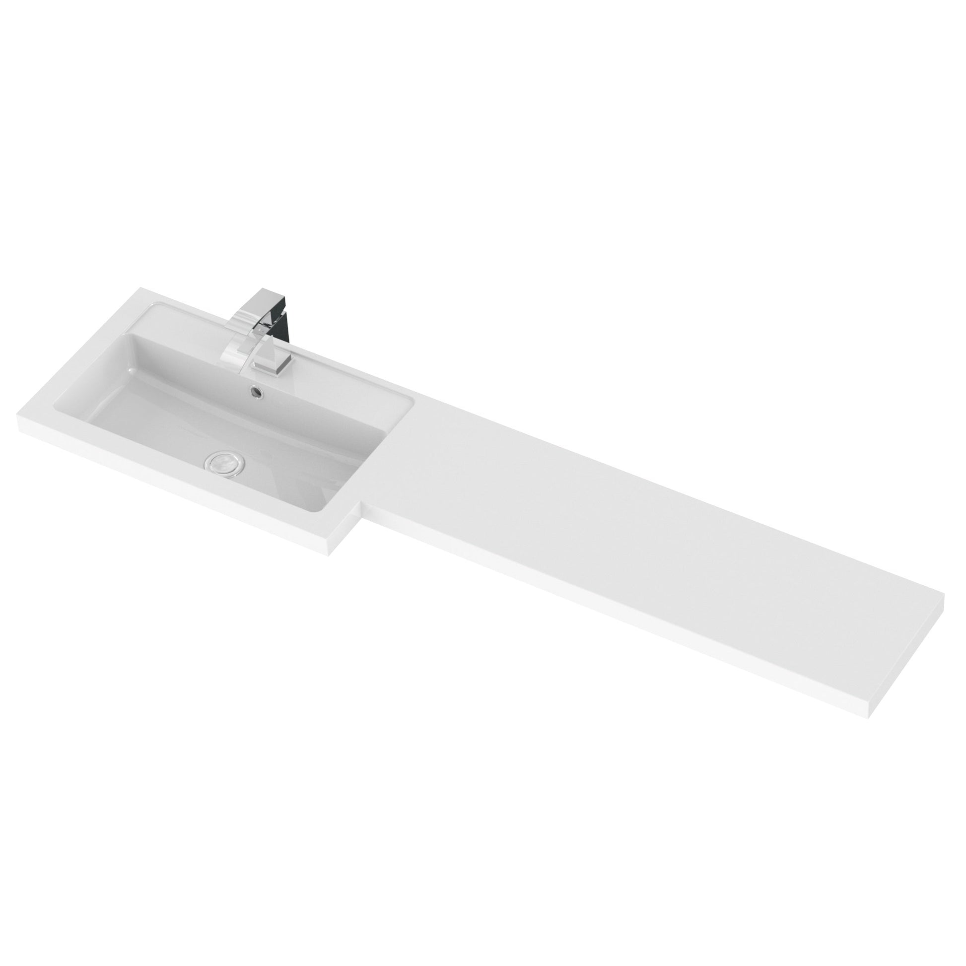 Hudson Reed Fusion 1500mm Charcoal Black Left Hand Floor Standing 2 Door Vanity Basin & Toilet Combination