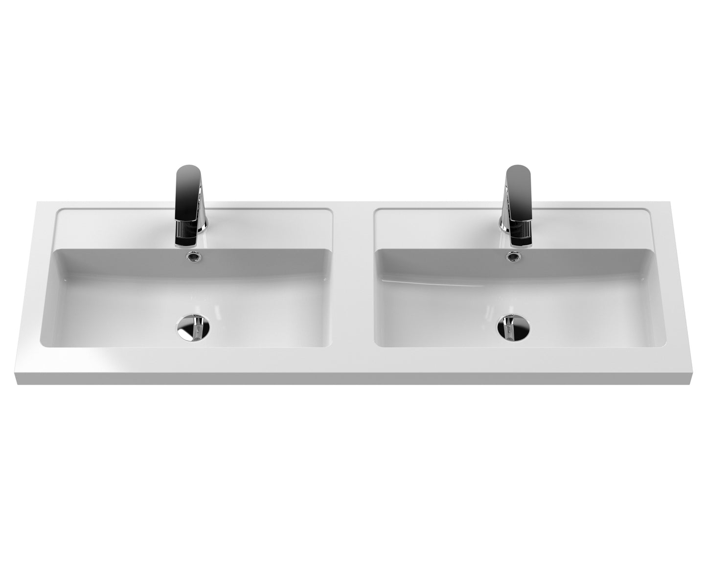 Hudson Reed Juno 1200mm Wall Hung Midnight Blue 4-Drawer Double Basin Vanity Unit