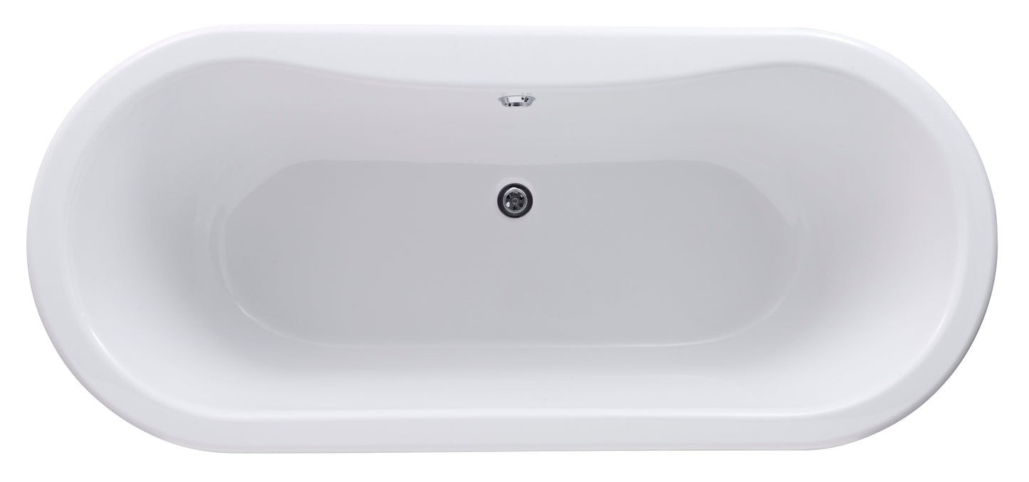 Hudson Reed 1690mm Freestanding Bath With Pride Legs