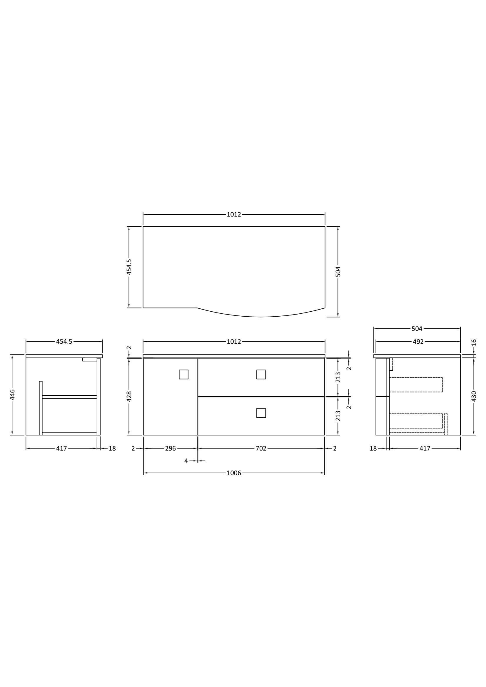 Hudson Reed Sarenna 1000mm Hunter Green Wall Hung Vanity Unit 2 Drawer 1 Door With Grey Marble Top